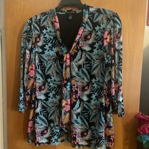 Nice print top with lining.